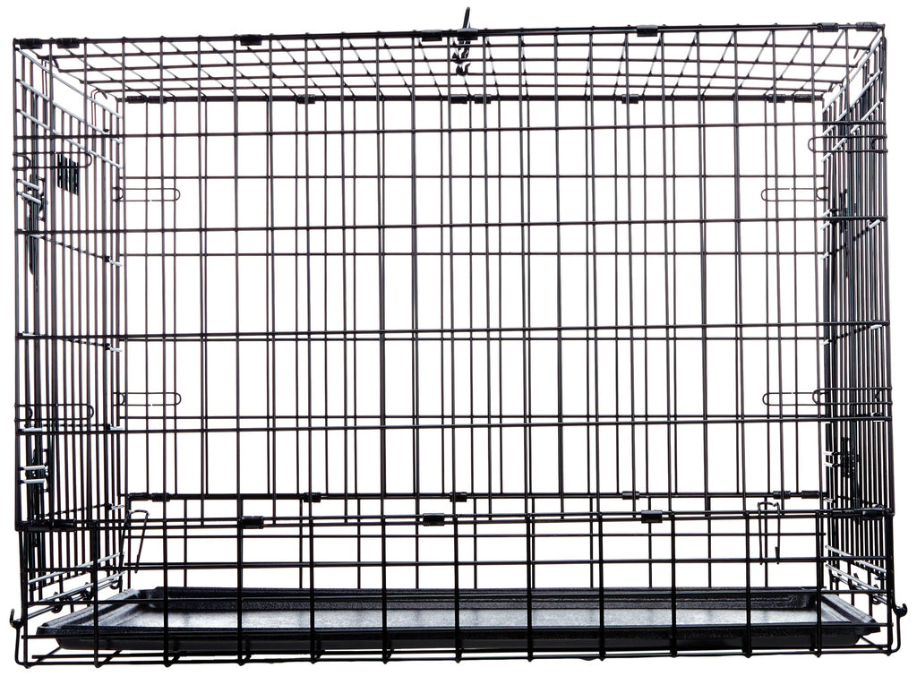 Double Door Folding Metal Dog Crate D41075