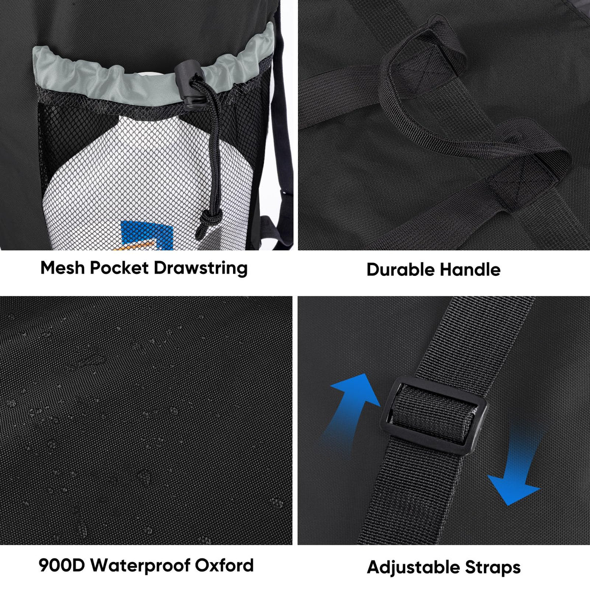 120L Oxford Laundry Bag Backpack with Shoulder Straps C274131