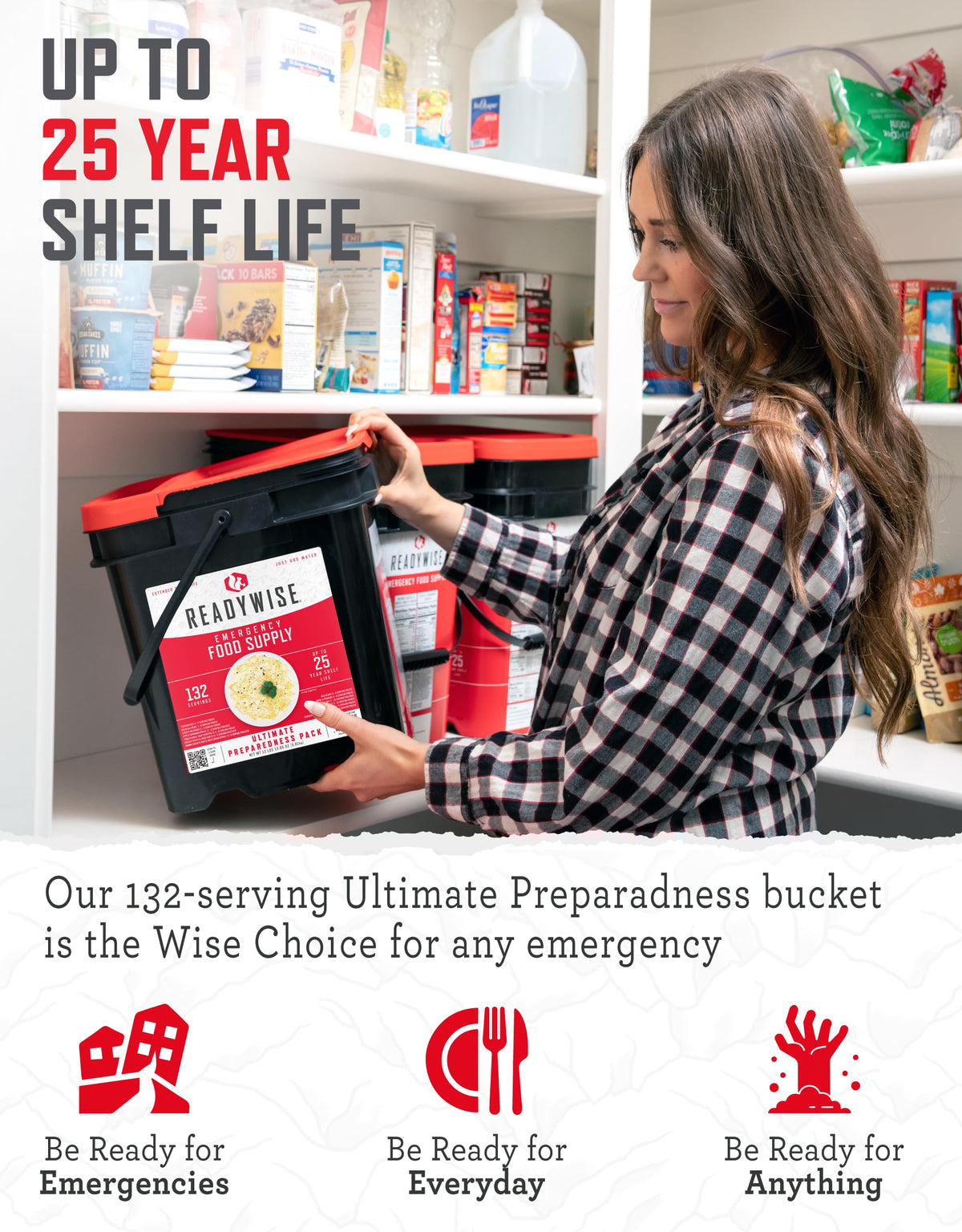 Emergency Food Supply Survival Bucket 132 Servings V30163
