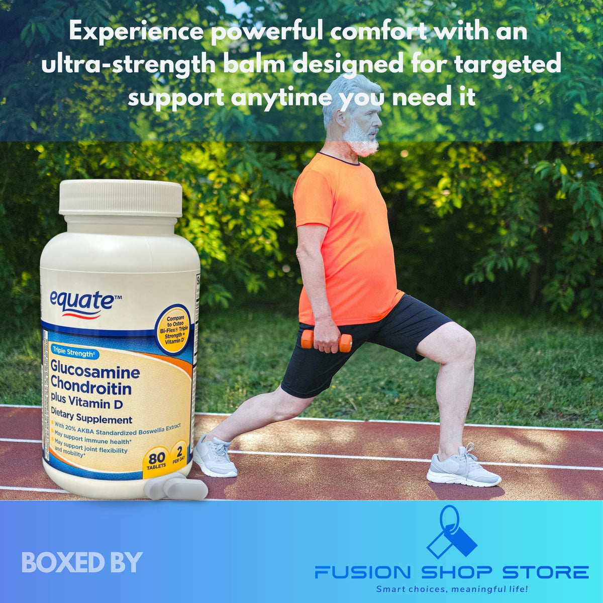 Triple Strength Glucosamine Chondroitin Vitamin D Tablets 80ct M887