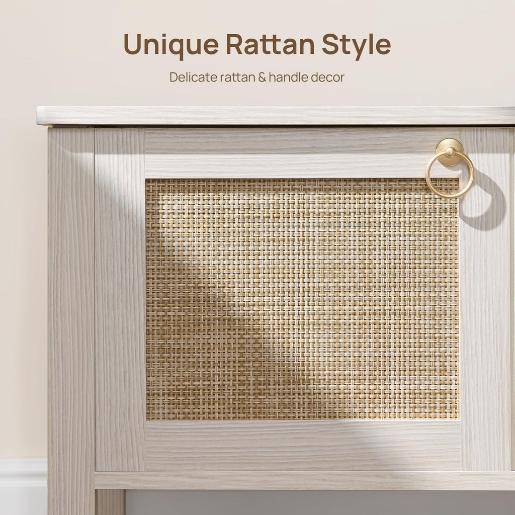 Rattan Storage Bench with 2 Safety Hinges R819781