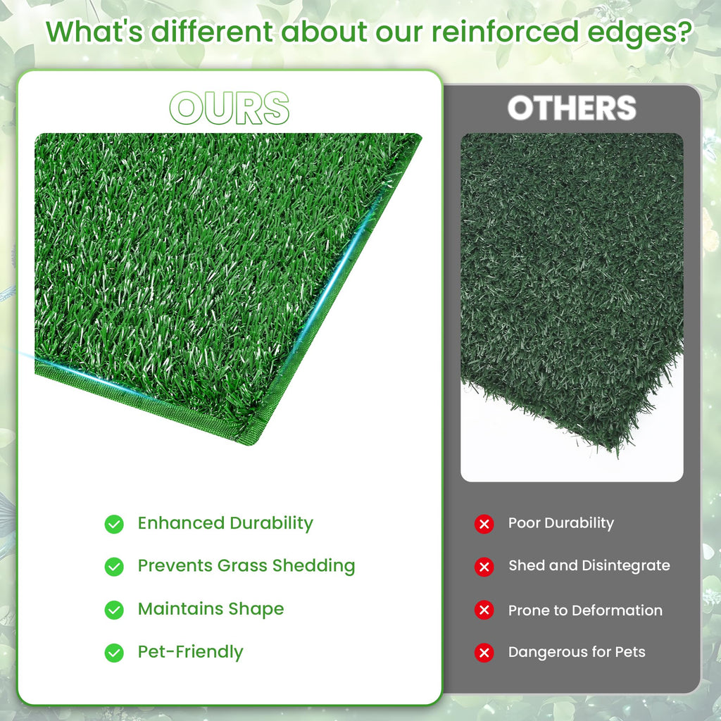 20x25 Inch Reusable Artificial Turf Dog Grass Pad with Tray B566