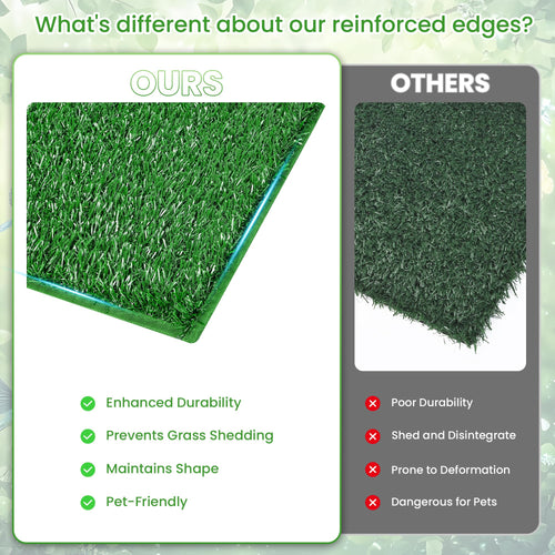 20x25 Inch Reusable Artificial Turf Dog Grass Pad with Tray B566