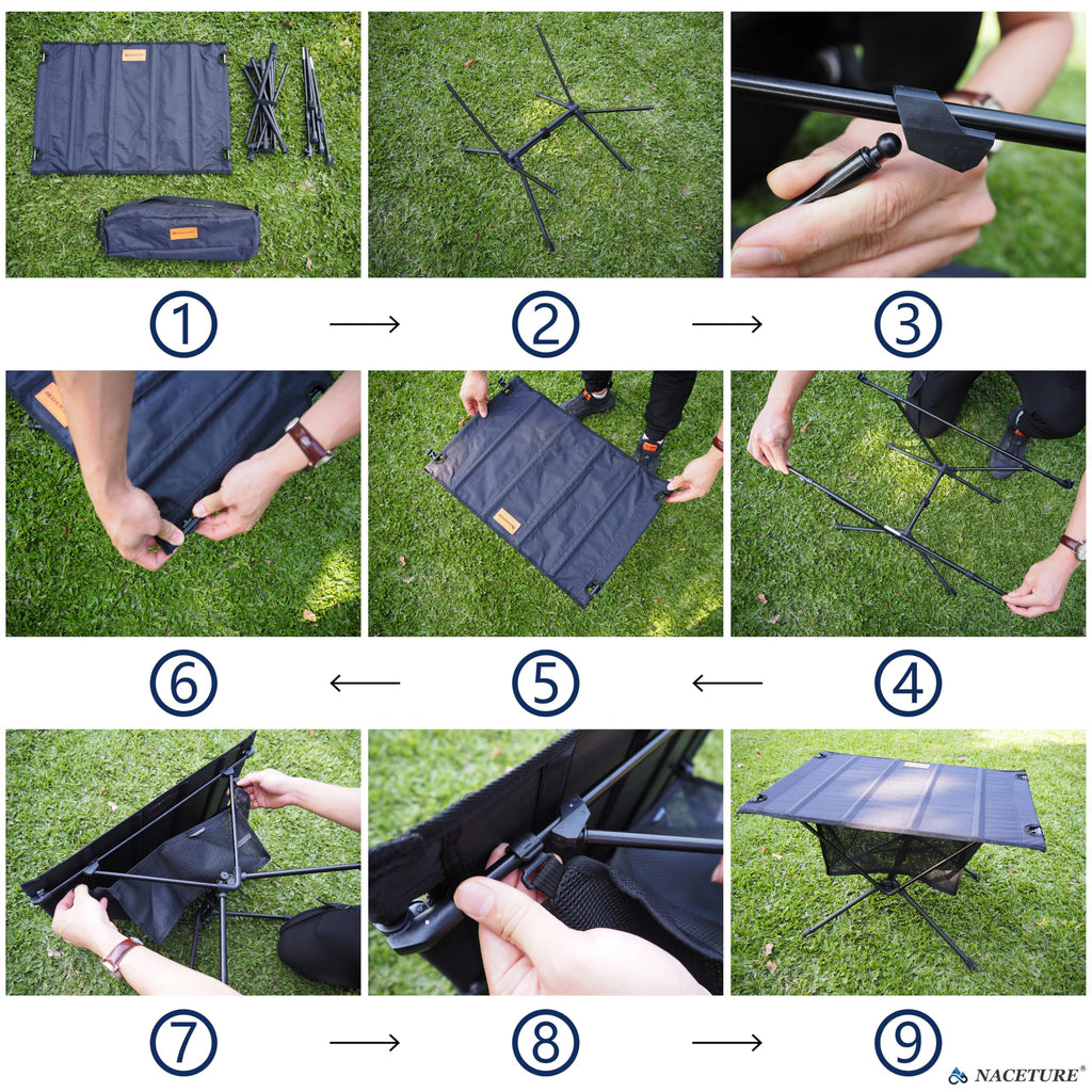 Ultralight Foldable Camping Table with Mesh T823102