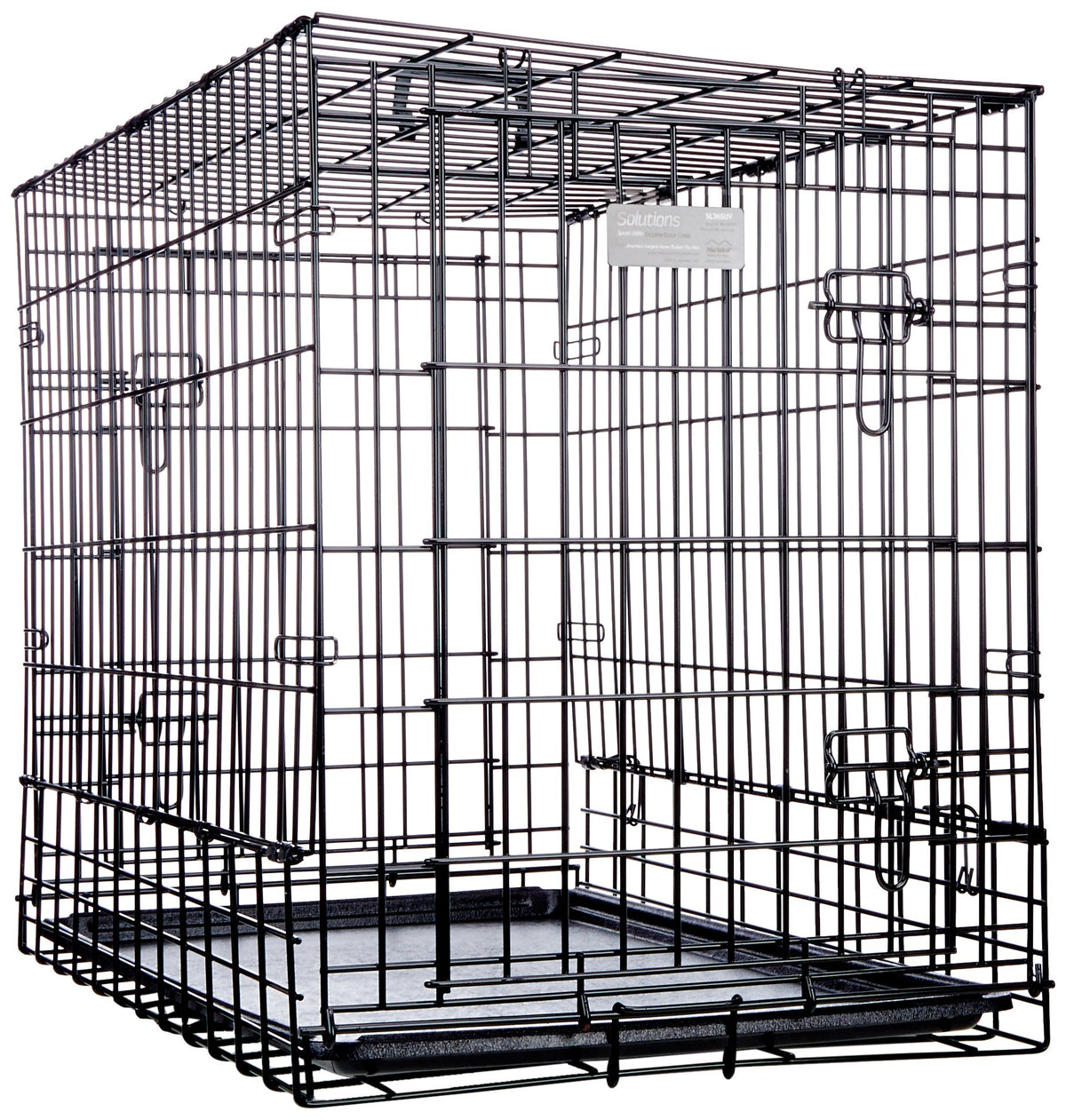 Double Door Folding Metal Dog Crate D41075