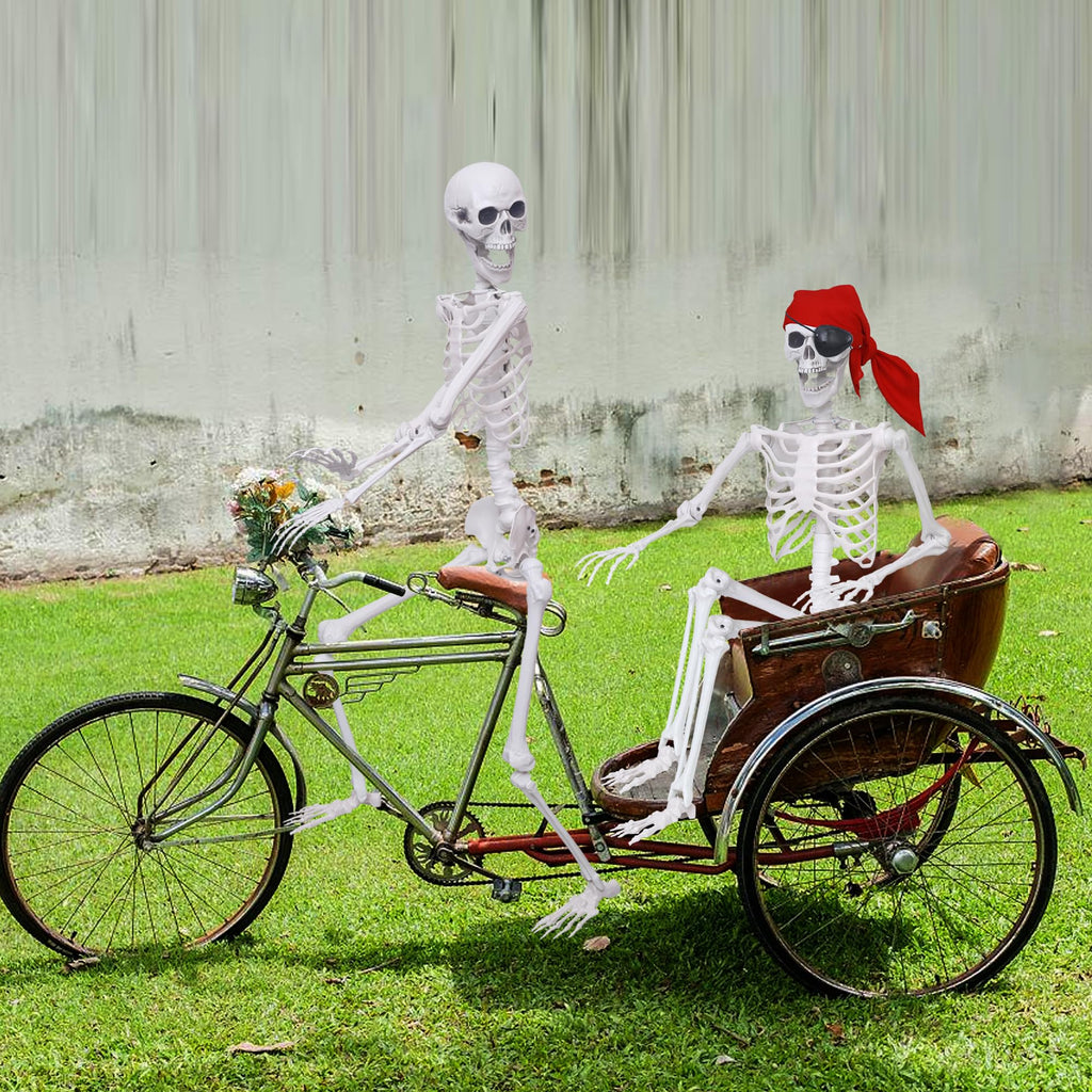 5.4Ft Posable Life Size Skeletons with Movable Joints T533613