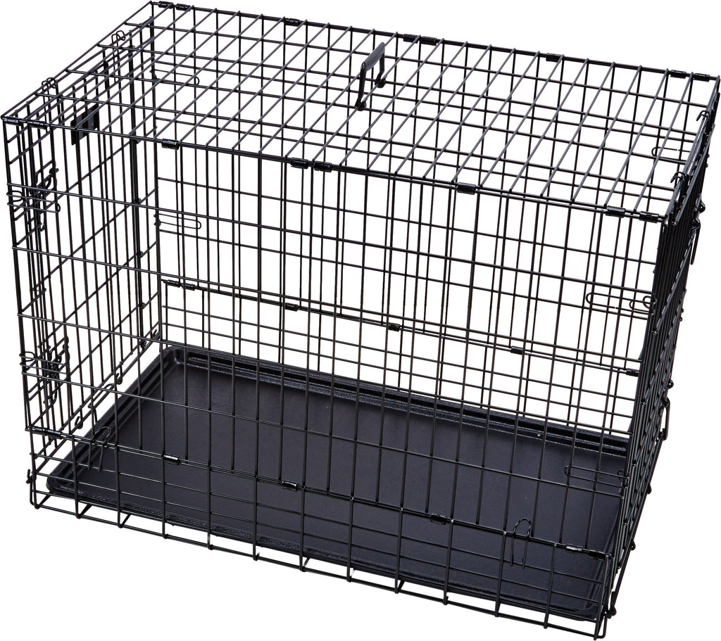 Double Door Folding Metal Dog Crate D41075