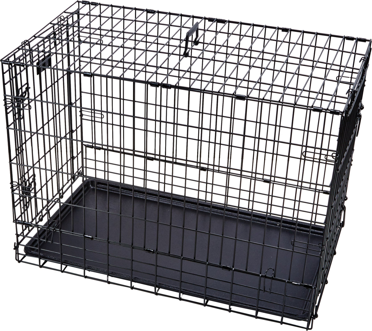 Double Door Folding Metal Dog Crate D41075