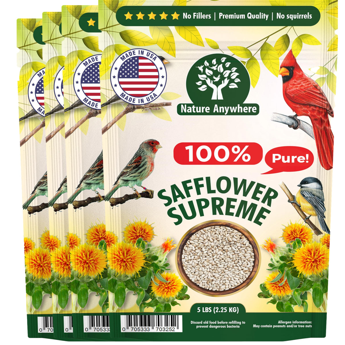 Safflower Bird Seed 20 lb A388